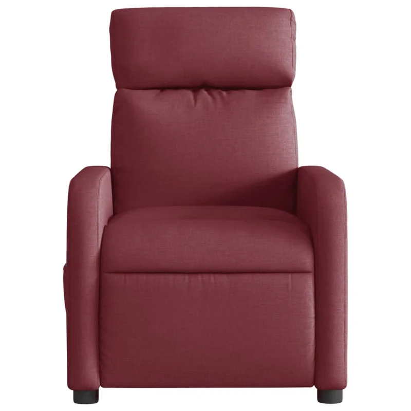 Fauteuil de relaxation TV fonction d'inclinaison électrique en tissu rouge bordeaux DEC027256