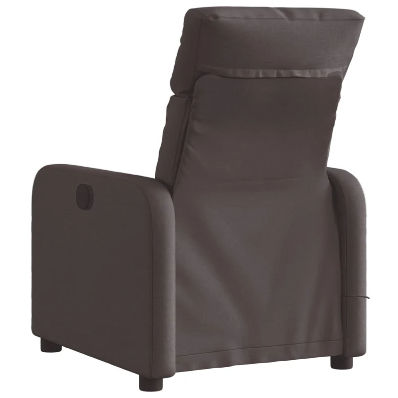Fauteuil de relaxation TV fonction massage inclinable électrique marron foncé tissu brun DEC027191