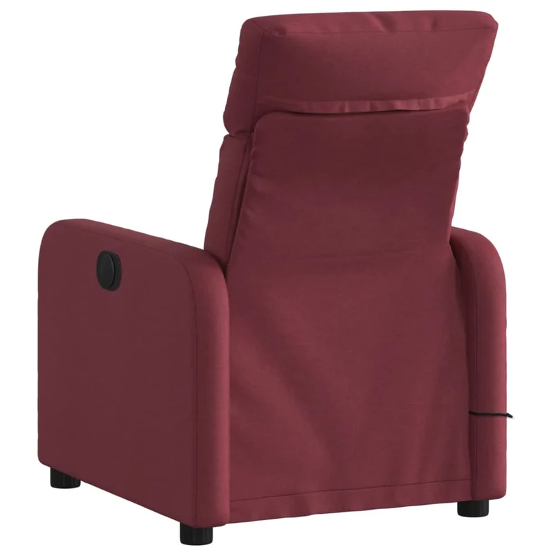Fauteuil de relaxation TV fonction massage inclinable en tissu rouge bordeaux DEC027094