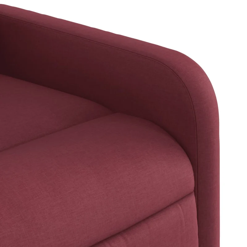 Fauteuil de relaxation TV fonction massage inclinable en tissu rouge bordeaux DEC027094