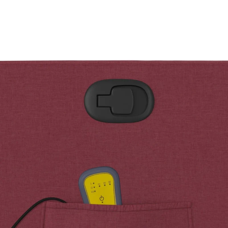 Fauteuil de relaxation TV fonction massage inclinable en tissu rouge bordeaux DEC027094