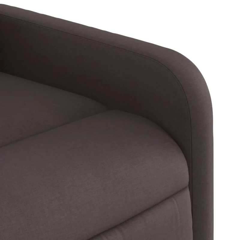 Fauteuil de relaxation TV fonction massage inclinable marron foncé tissu brun DEC026989