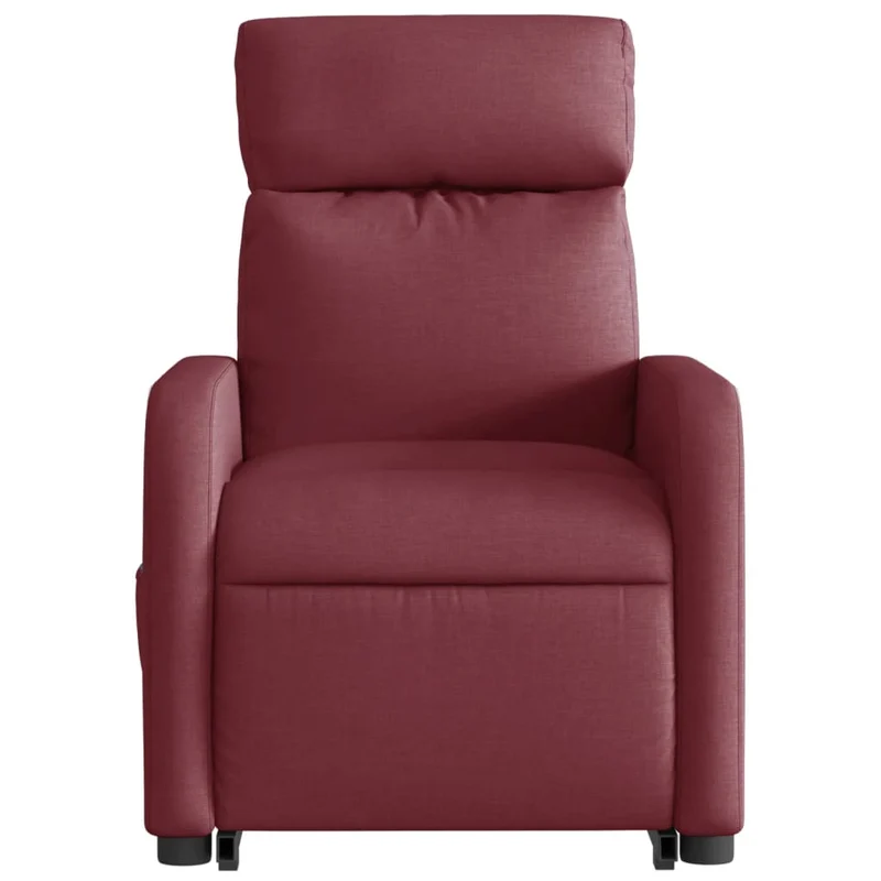 Fauteuil relax TV fonction de levage électrique très confortable en tissu rouge bordeaux DEC028542