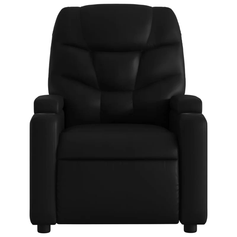Fauteuil relax TV fonction d'inclinaison électrique très confortable en PVC noir DEC028466