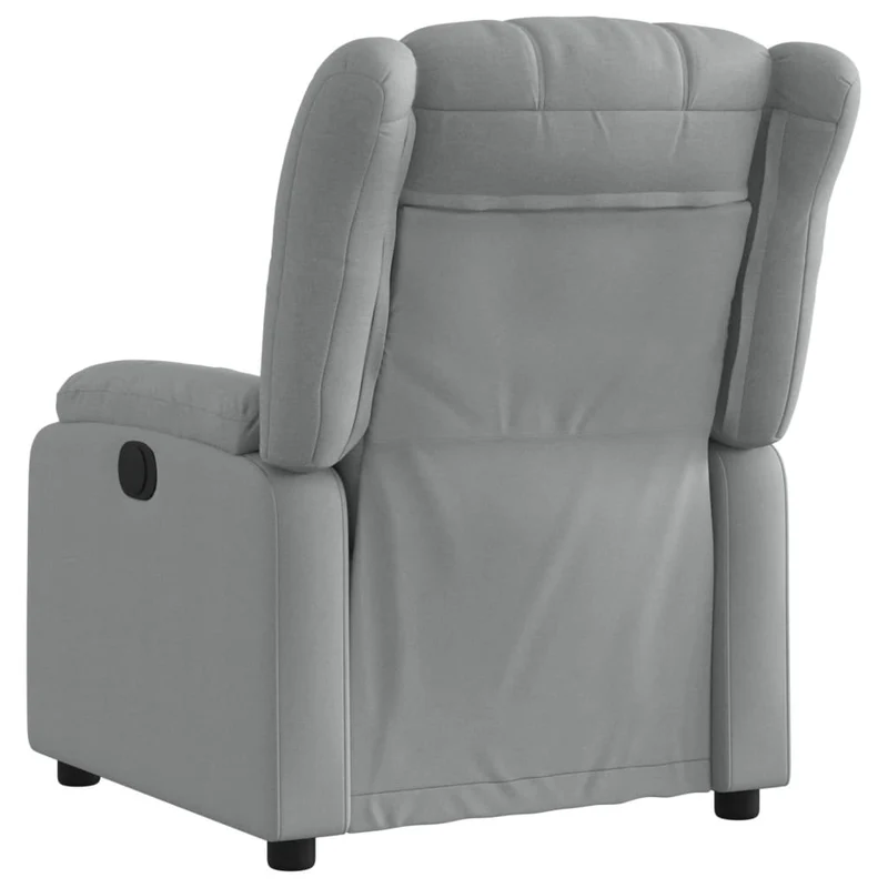 Fauteuil relax TV fonction d'inclinaison électrique très confortable en tissu gris clair DEC028327