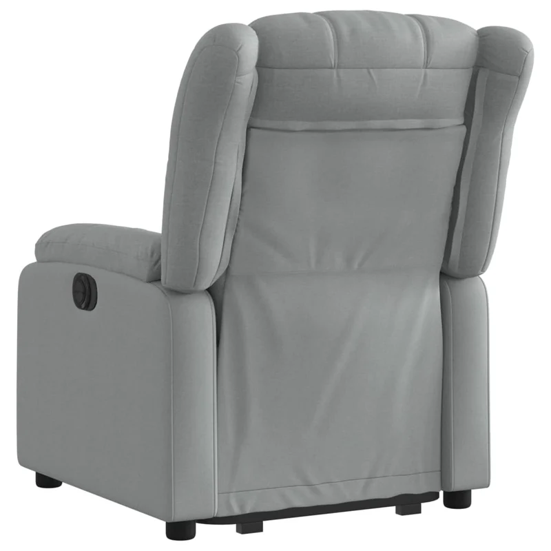 Fauteuil relax TV fonction de levage électrique très confortable en tissu gris clair DEC028321