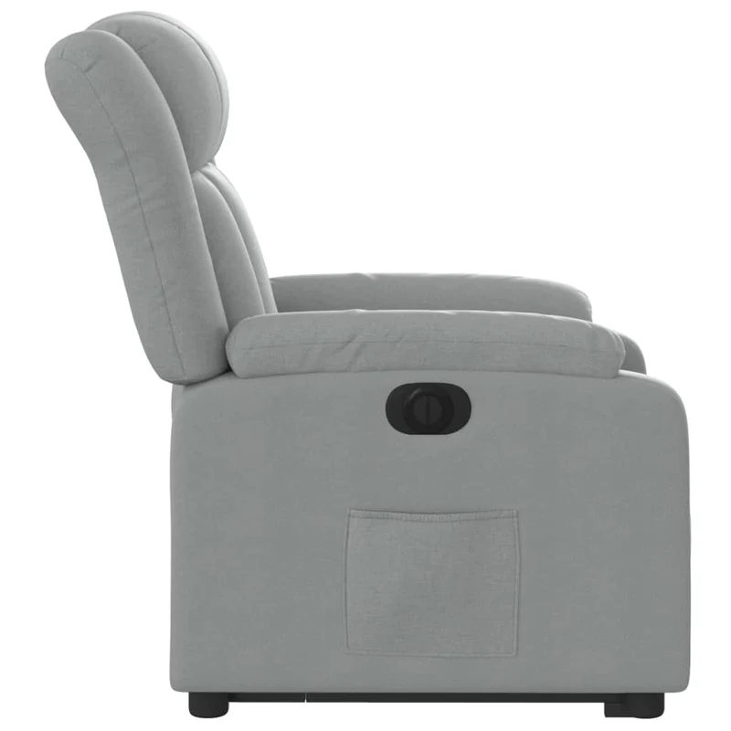 Fauteuil relax TV fonction de levage électrique très confortable en tissu gris clair DEC028321