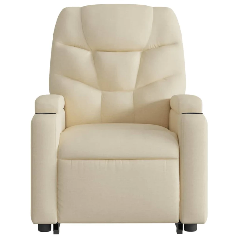 Fauteuil relax TV fonction de levage électrique très confortable en tissu crème DEC028285