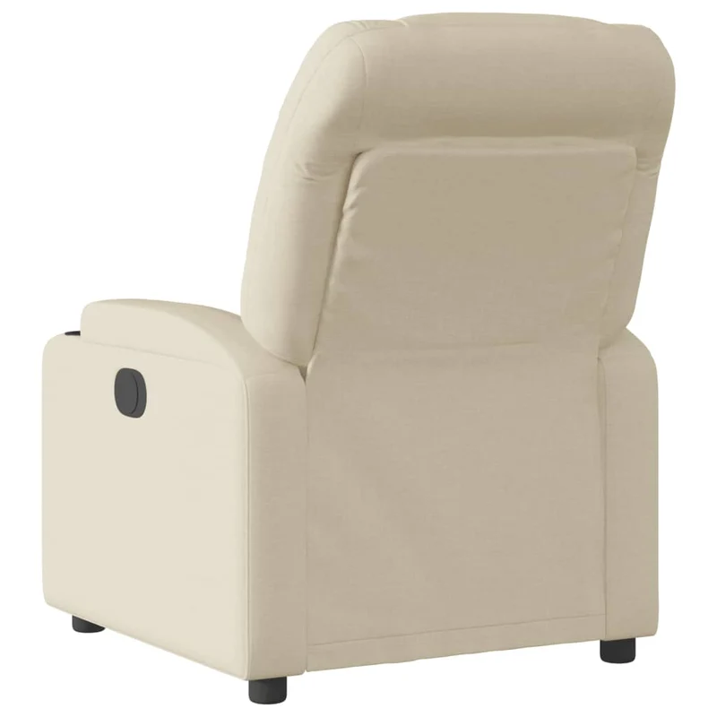 Fauteuil relax TV fonction d'inclinaison électrique très confortable en tissu crème DEC028274