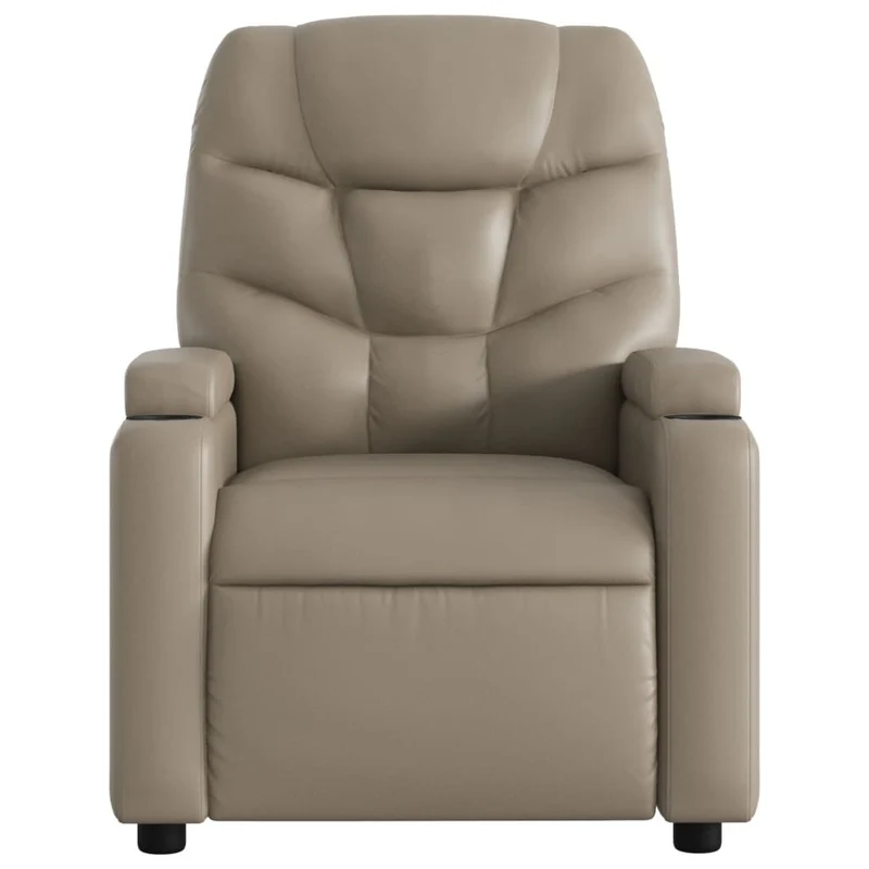 Fauteuil relax TV fonction de levage électrique très confortable en PVC couleur cappuccino DEC028247
