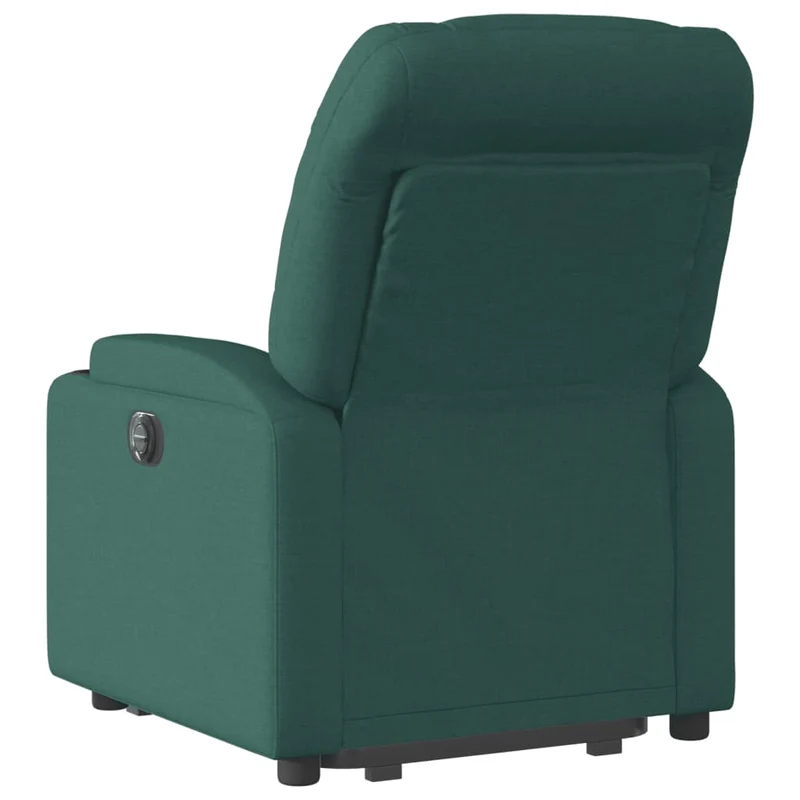 Fauteuil relax TV rembourrage confortable fonction de levage électrique en tissu vert foncé DEC028228