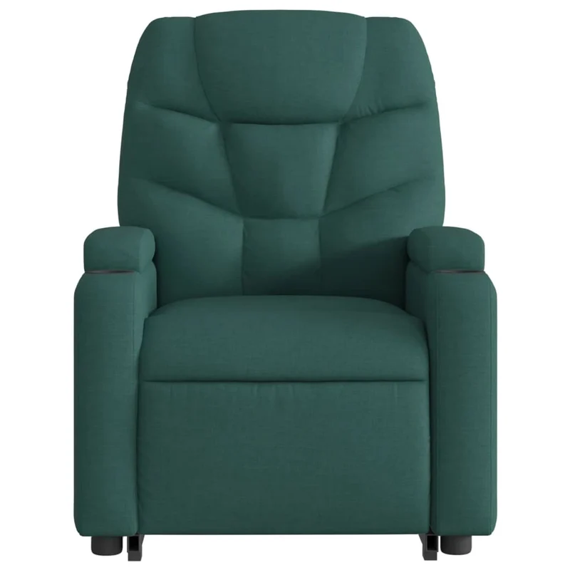 Fauteuil relax TV rembourrage confortable fonction de levage électrique en tissu vert foncé DEC028228