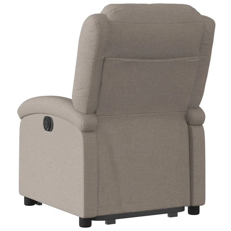 Fauteuil relax TV rembourrage confortable fonction de levage électrique en tissu taupe DEC028200