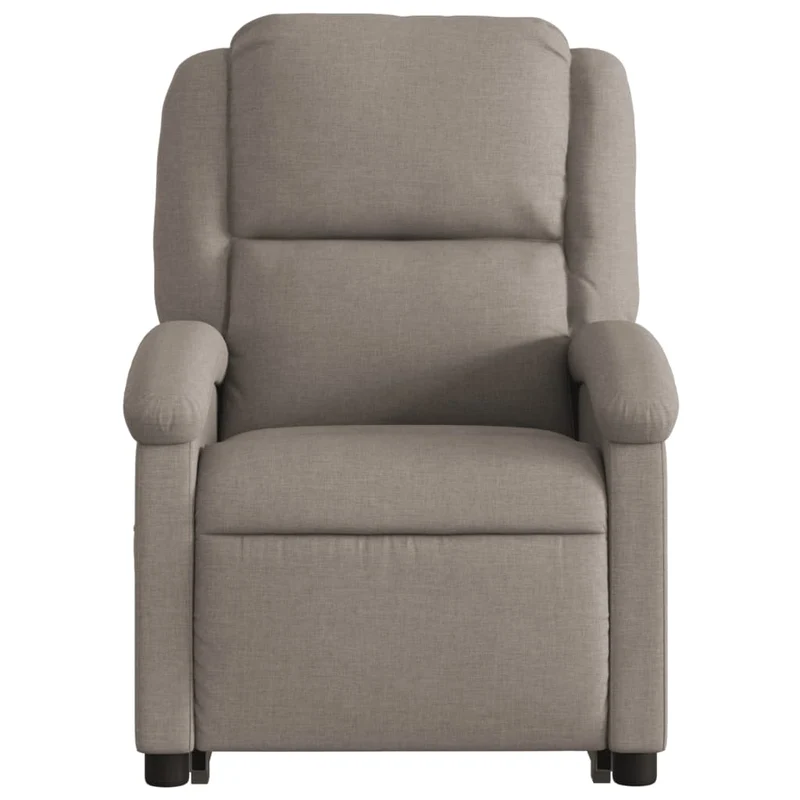 Fauteuil relax TV rembourrage confortable fonction de levage électrique en tissu taupe DEC028200