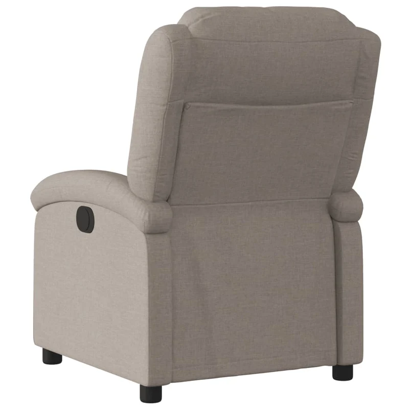 Fauteuil relax TV rembourrage confortable fonction d'inclinaison manuelle en tissu taupe DEC028182