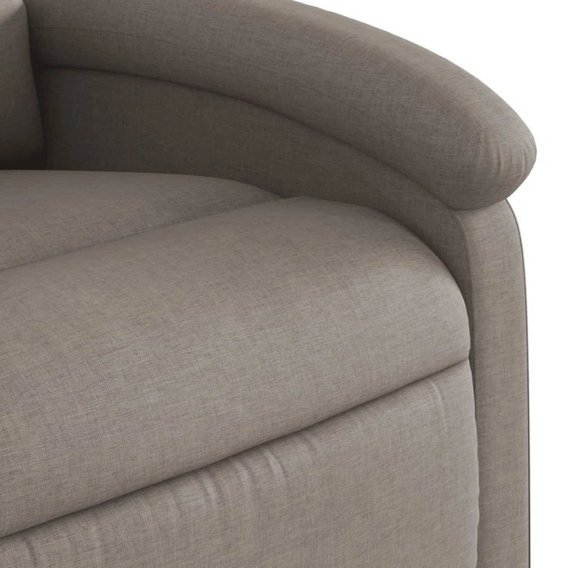 Fauteuil relax TV rembourrage confortable fonction d'inclinaison manuelle en tissu taupe DEC028182