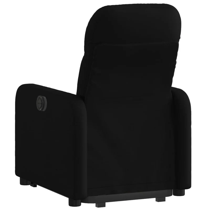 Fauteuil relax TV rembourrage confortable fonction de levage électrique en tissu noir DEC028115