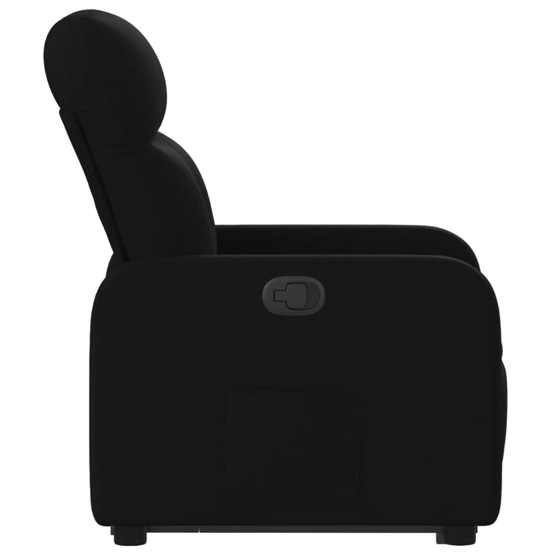 Fauteuil relax TV rembourrage confortable fonction de levage électrique en tissu noir DEC028115