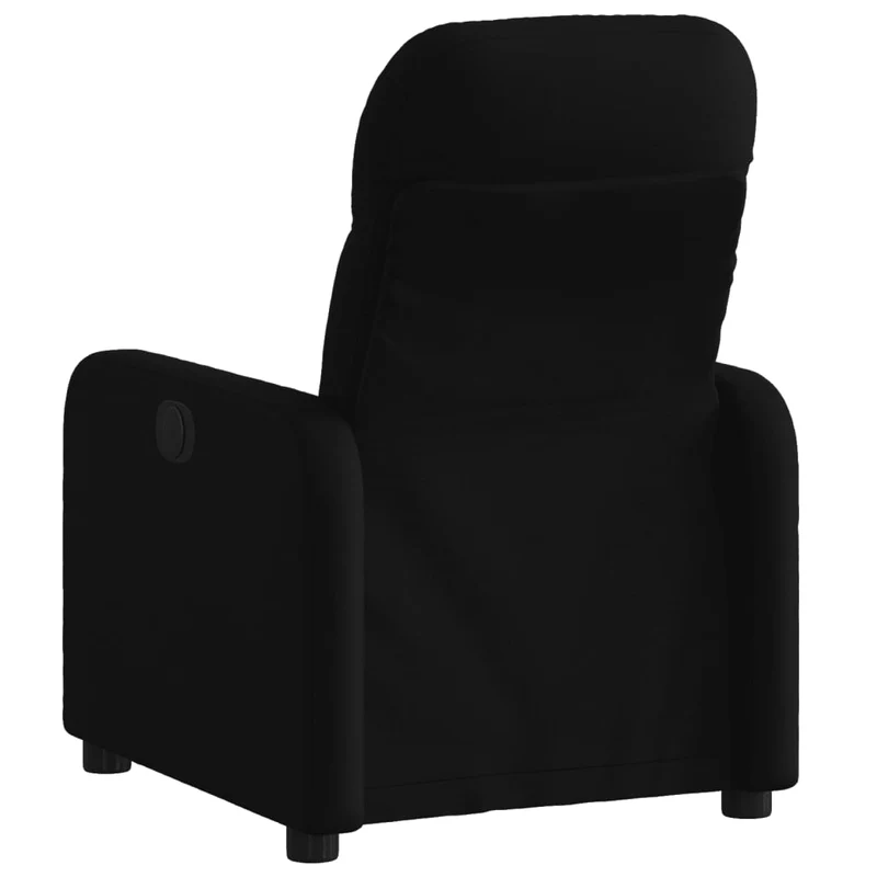 Fauteuil relax TV rembourrage confortable fonction d'inclinaison manuelle en tissu noir DEC028097