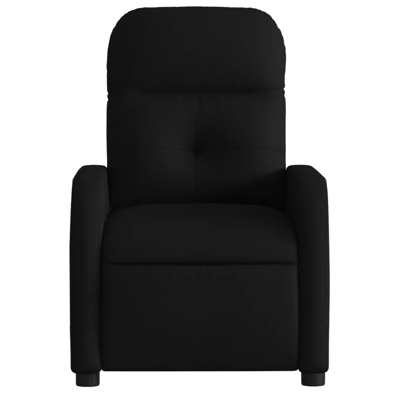 Fauteuil relax TV rembourrage confortable fonction d'inclinaison manuelle en tissu noir DEC028097