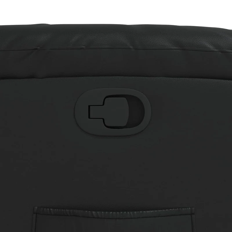 Fauteuil relax TV rembourrage confortable fonction d'inclinaison manuelle en PVC noir DEC028078