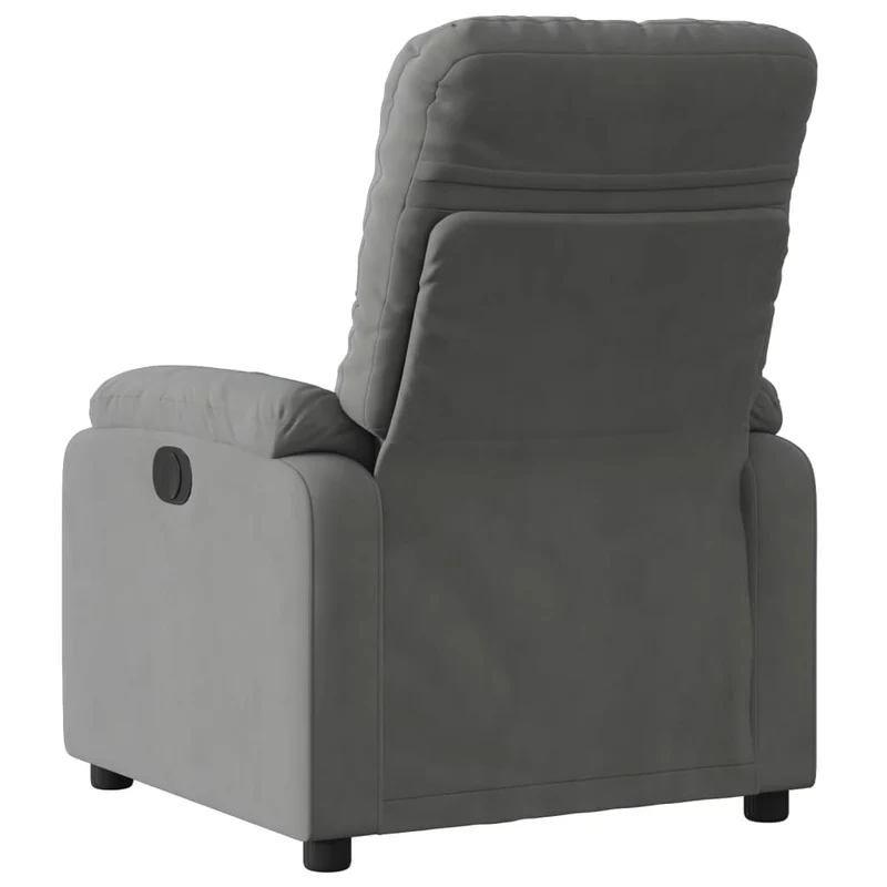 Fauteuil relax TV rembourrage confortable fonction d'inclinaison manuelle en tissu microfibre gris DEC027961