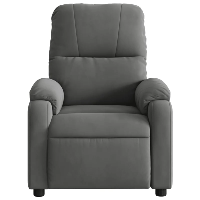 Fauteuil relax TV rembourrage confortable fonction d'inclinaison manuelle en tissu microfibre gris DEC027961