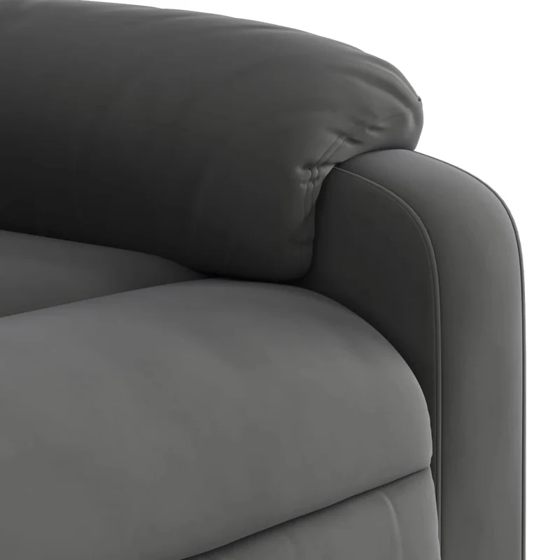 Fauteuil relax TV rembourrage confortable fonction d'inclinaison manuelle en tissu microfibre gris DEC027961