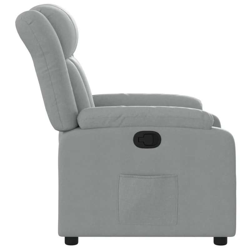Fauteuil relax TV rembourrage confortable fonction d'inclinaison manuelle en tissu gris clair DEC027903