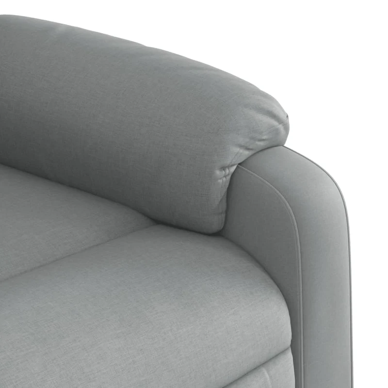 Fauteuil relax TV rembourrage confortable fonction d'inclinaison manuelle en tissu gris clair DEC027903