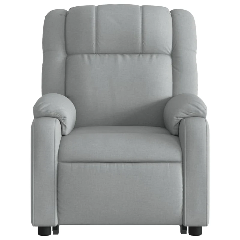 Fauteuil relax TV rembourrage confortable fonction de levage électrique en tissu gris clair DEC027898