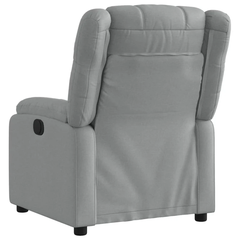 Fauteuil relax TV rembourrage confortable fonction d'inclinaison manuelle en tissu gris clair DEC027897