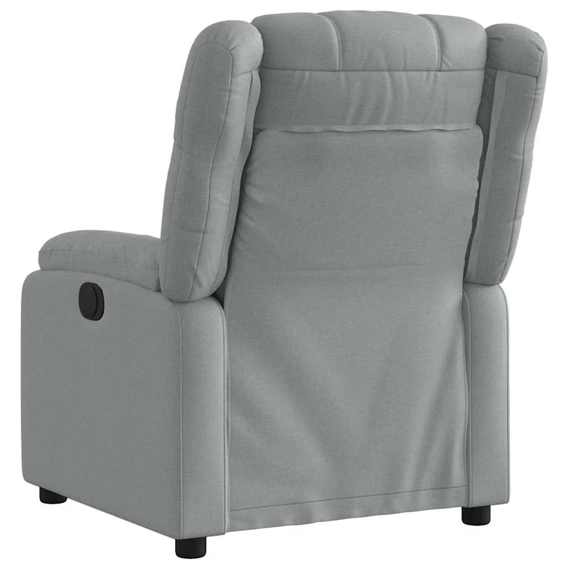 Fauteuil relax TV rembourrage confortable fonction d'inclinaison manuelle en tissu gris clair DEC027897