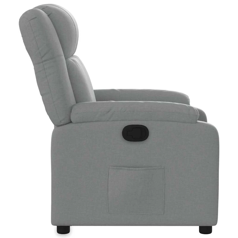 Fauteuil relax TV rembourrage confortable fonction d'inclinaison manuelle en tissu gris clair DEC027897
