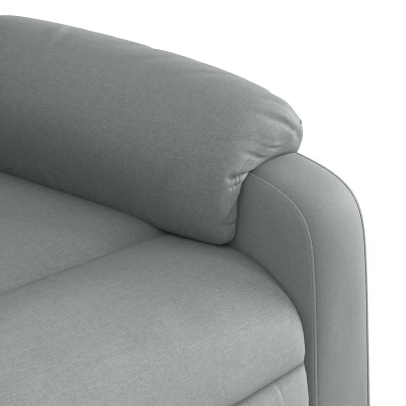 Fauteuil relax TV rembourrage confortable fonction d'inclinaison manuelle en tissu gris clair DEC027897