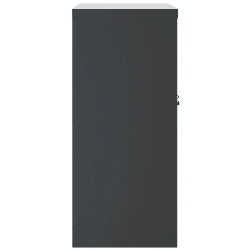 Caissons à tiroirs meuble de bureau portes verrouillables 79 x 40 x 90 cm en acier anthracite DEC024502