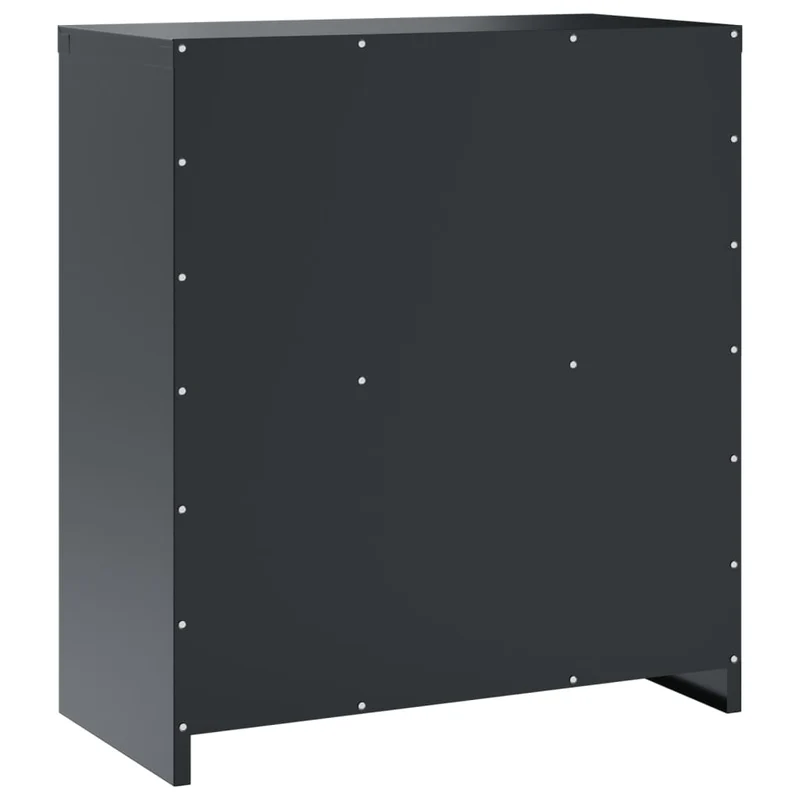 Caissons à tiroirs meuble de bureau portes verrouillables 79 x 40 x 90 cm en acier anthracite DEC024502
