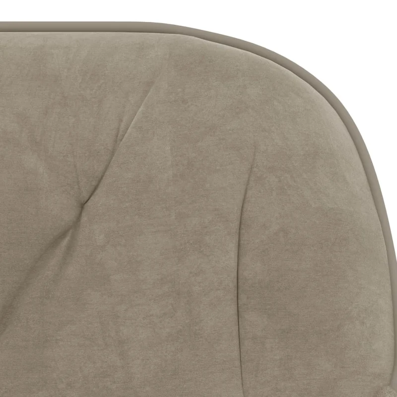 Lot de 2 chaises de salle à manger bureau sur roulettes siège pivotant hauteur réglable en velours gris clair DEC025236