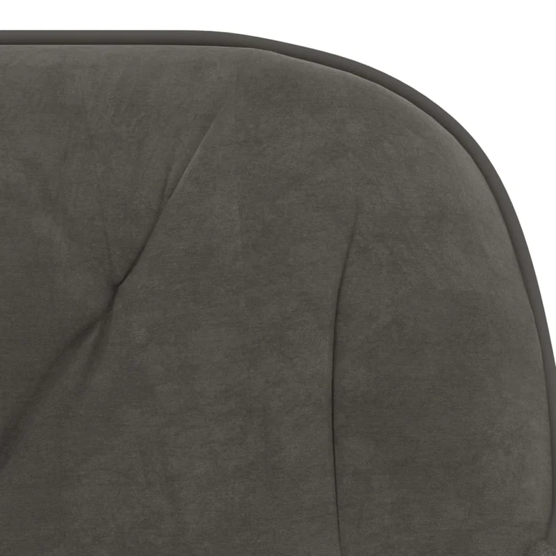 Lot de 2 chaises de salle à manger bureau sur roulettes siège pivotant hauteur réglable en velours gris foncé DEC025253