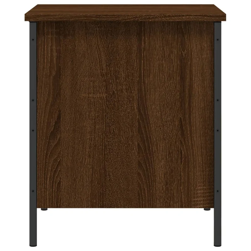 Banc banquette tabouret de rangement 40 x 42,5 x 50 cm bois d'ingénierie couleur chêne marron DEC024734