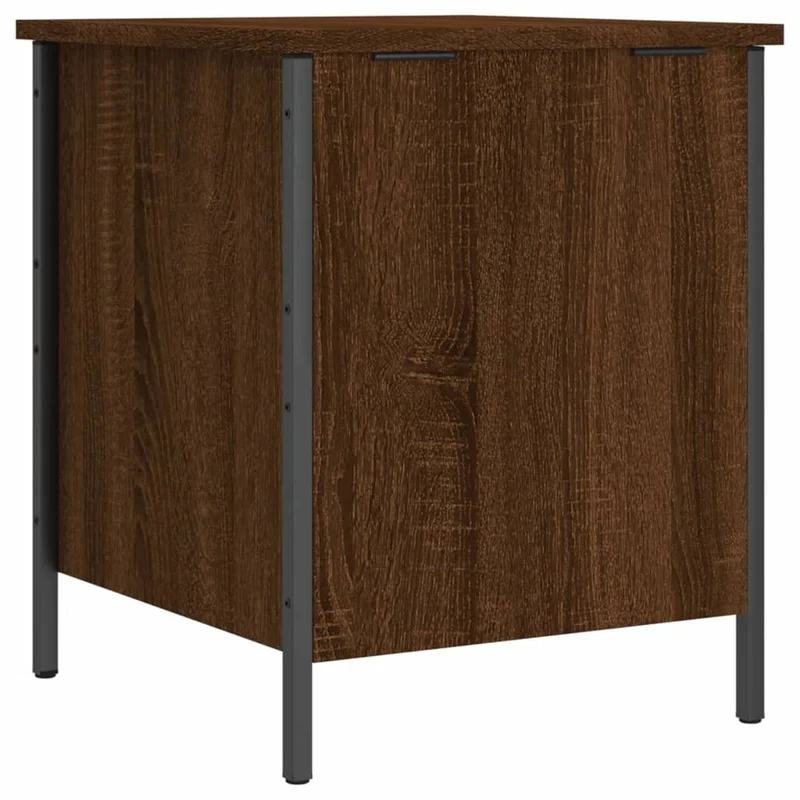 Banc banquette tabouret de rangement 40 x 42,5 x 50 cm bois d'ingénierie couleur chêne marron DEC024734