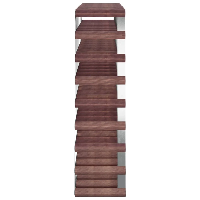 Casier range bouteilles étagère de rangement vin pour 72 bouteilles en bois pin marron et acier DEC024338