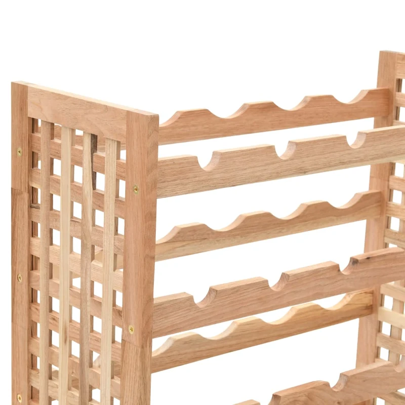 Casier range bouteilles étagère de rangement vin pour 25 bouteilles 5 niveaux en bois de noyer 63 x 25 x 73cm DEC024309