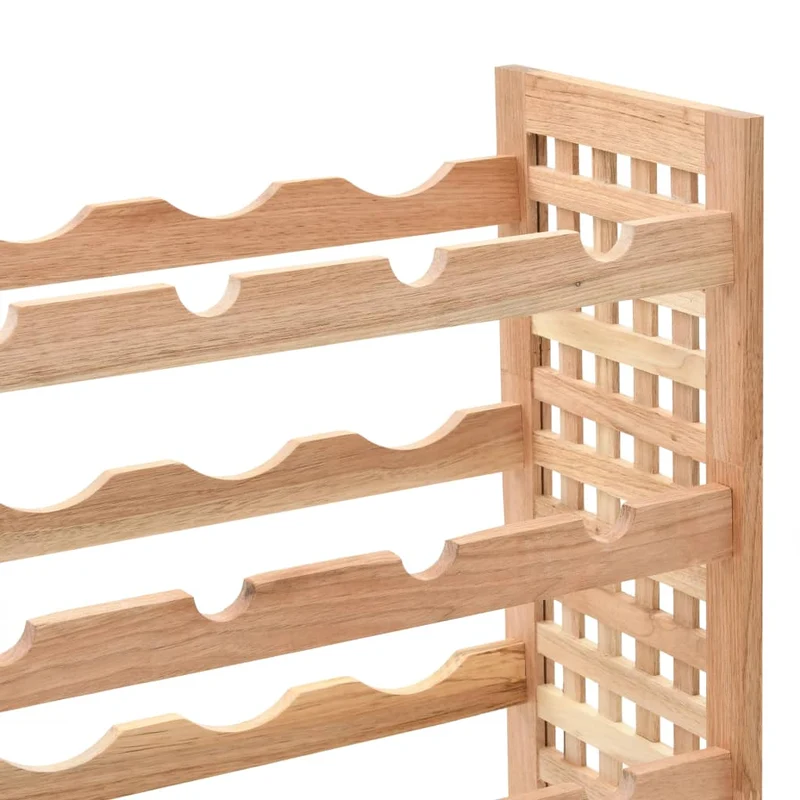 Casier range bouteilles étagère de rangement vin pour 25 bouteilles 5 niveaux en bois de noyer 63 x 25 x 73cm DEC024309