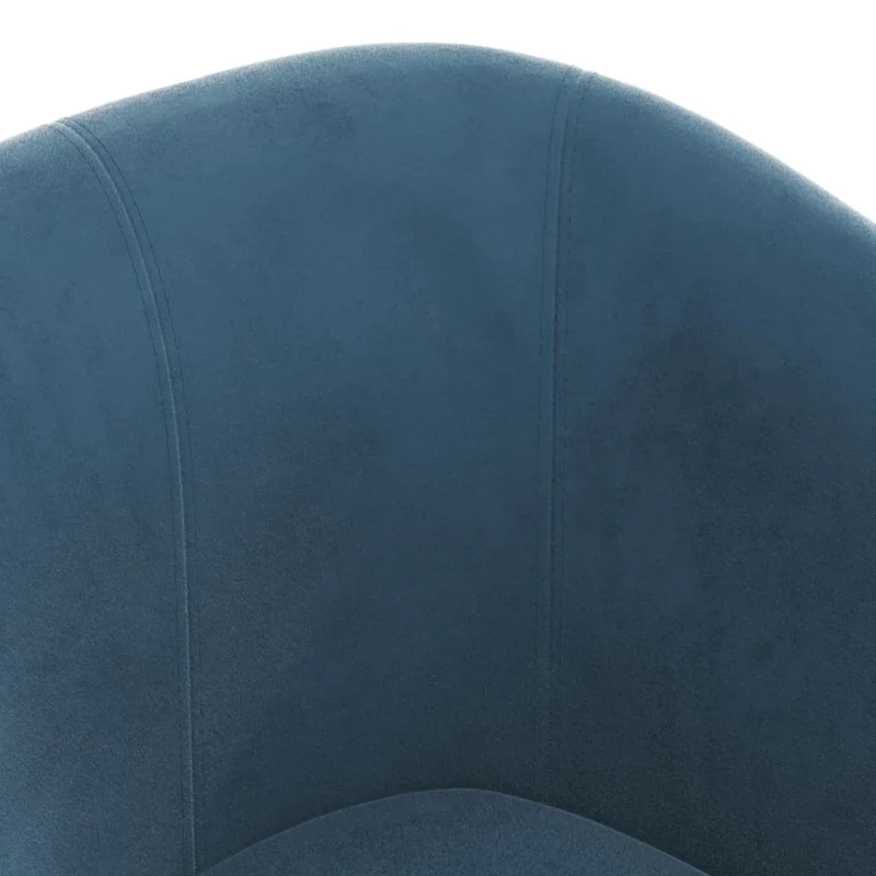 Fauteuil lounge assise confortable design moderne avec repose-pied en velours bleu foncé DEC026418
