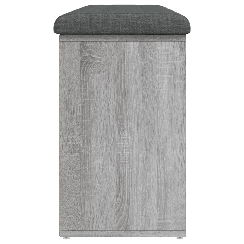 Banc de rangement à chaussures avec compartiments 102 x 32 x 50 cm bois d'ingénierie couleur sonoma gris DEC024935