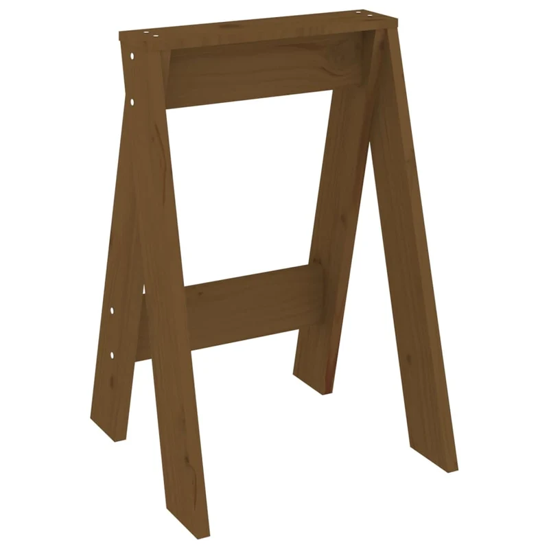 Lot de 2 tabourets assises design classique 40 x 40 x 60 cm bois massif de pin couleur marron miel DEC026409