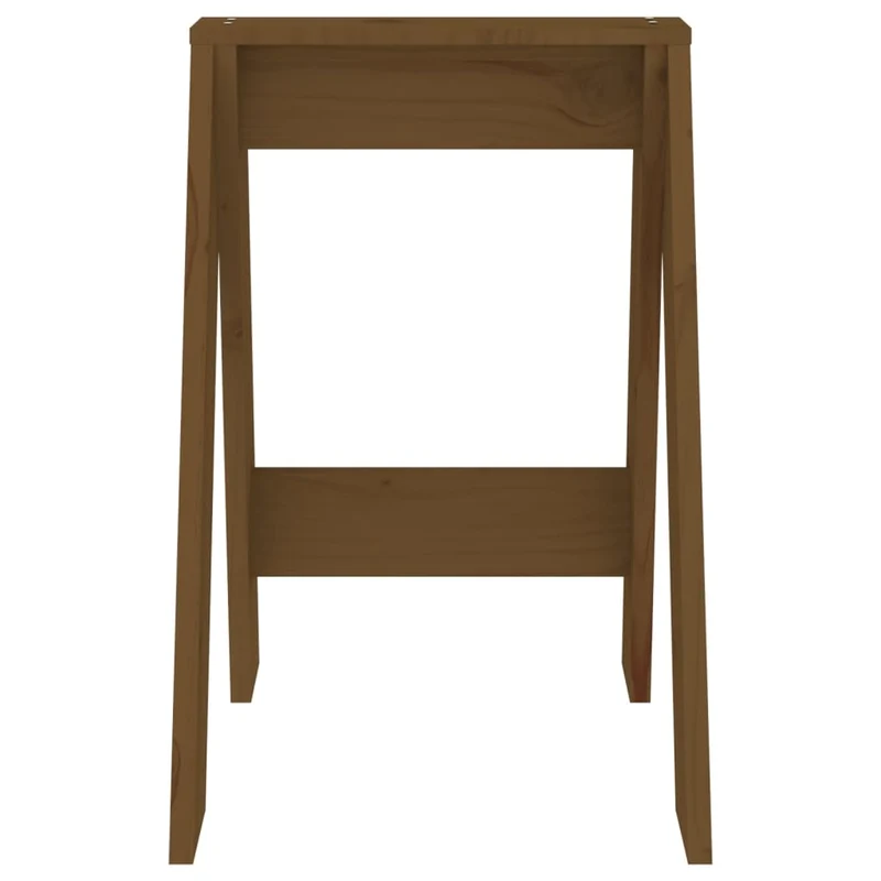 Lot de 2 tabourets assises design classique 40 x 40 x 60 cm bois massif de pin couleur marron miel DEC026409