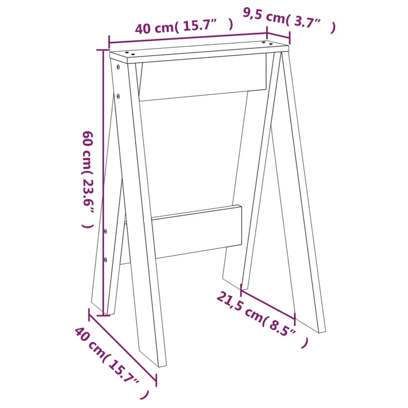 Lot de 2 tabourets assises design classique 40 x 40 x 60 cm bois massif de pin couleur marron miel DEC026409