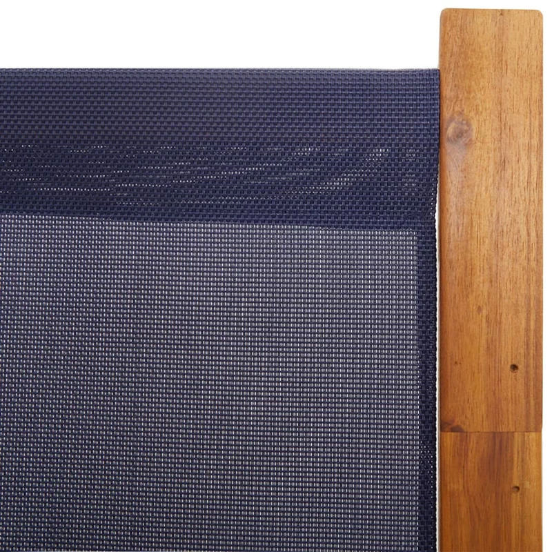 Paravent séparateur de pièce cloison 3 panneaux 210 x 180 cm textilène bleu et bois DEC030761